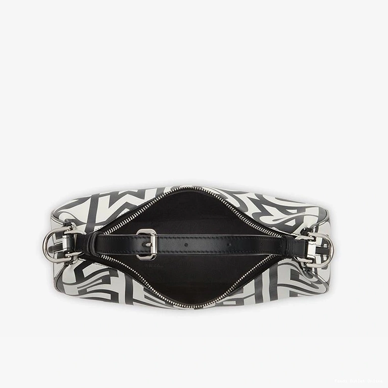 Affordable Bag Black Fendi Capsule Fendigraphy Leather White Roma In Hobo Fendi Small 0713
